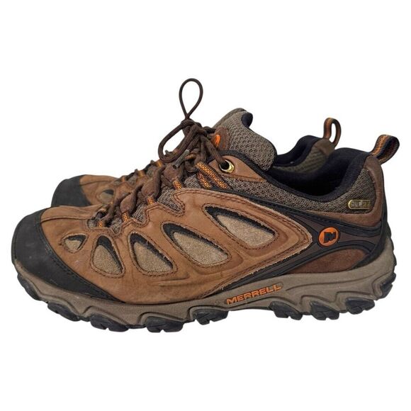 MERRELL Bracken‎ Men's Select-Dry Leather Performance Hiking Comfort Shoe's 7.5 - Picture 1 of 6